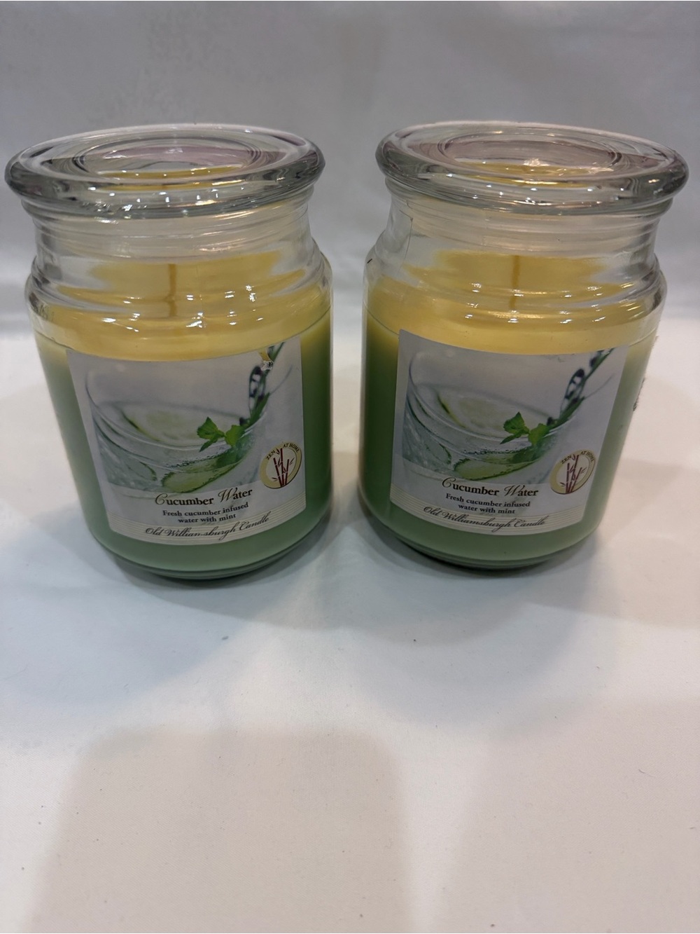 Cucumber Water Scented Jar Candle - Green